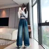Jeans de Pierna Ancha para Estudiantes Nuevos 2025 para Mujer en Otoño e Invierno Tallas Grandes para Gorditas Aspecto Delgado Holgado Pantalones Largos Rectos de Cintura Alta