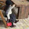 Bolso Escolar Versátil Retro para Niñas tipo Bollo, Adornos de Bolso de Moda con Color Contrastante para Niños, Bolso de Hombro Cruzado de Moda