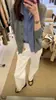 Top de punto patchwork de lino chic y elegante para mujer, camisa de otoño para ir al trabajo, corte slim, cuello alto
