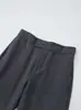 Pantalones Casuales de Pierna Ancha Ligeramente Acampanados de Verano para Hombre, Estilo Americano High-Street, Pantalones de Traje Negros Adelgazantes y Sofisticados