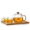 Tetera de Vidrio, Resistente a Altas Temperaturas, Engrosada, con Separación de Té y Agua, para Uso Doméstico, Nuevo Modelo 2026, Alto Borosilicato, Tetera Pequeña con Flores, Juego de Té