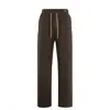 Nuevos pantalones rectos de hombre para otoño, engrosados, casuales, versátiles, modernos, con cordón, fluidos, talla grande, cómodos, largos
