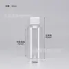 En stock 50ml 60ml 100ml 200ml botella de plástico de hombro plano con tapa de rosca PET botellas dispensadoras de líquido botellas selladas para muestras