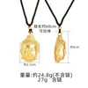 Colar Estilo Étnico Dourado Areia Vietnamita Cabeça de Buda Versátil Antigo Ouro de Imitação Buda Maitreya Corrente de Contas Redondas Pingente de Liga de Cobre