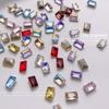 Acessórios para unhas pequeno quadrado de açúcar cristal de vidro pontiagudo fundo Diamante Internet celebridade pequena rocha açúcar 10 retangular ângulo reto acessórios de broca de unhas