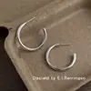 Estilo Garota Popular~ Brincos Redondos Lisos Minimalistas com Pino Banhado a Prata e Banho de Ouro 14K, Novos Brincos Tendência Estilo Coreano e Japonês Atacado