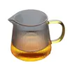 Vidrio transparente raya vertical taza justa nuevo juego de té engrosado Mar de té filtro Mar de té juego de té kung fu