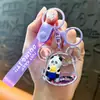 Miniatura Cartoon com Óleo e Areia Líquida Chaveiro Panda Chaveiro de Carro Requintado Pingente de Bolsa Pequeno Presente Venda por Atacado
