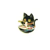 Broche de metal de gato de dibujos animados, insignia de animal lindo, accesorio personalizado creativo, decoración versátil de moda, transfronterizo