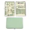 Conjunto Personalizado de Cortadores de Unha em Aço Inoxidável, Conjunto Premium Preto de 18 Peças de Ferramentas de Beleza e Manicure, Conjunto Completo de Ferramentas para Pedicure Doméstico