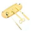 Fábrica direta de prata aromaterapia vela extinguishing tool set cross-border especial para vela de corte gancho vela extinguishing bandeja Bell