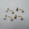 Pendientes elegantes de dos piezas con perlas naturales que combinan con todo, con aguja de plata S925, diseño moderno para viajeros.