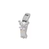 Botón de Ombligo de Zirconia Pavimentada Simple de Media Luna Transfronterizo Anillo de Ombligo de Acero Inoxidable Sin Perforación Clavo de Ombligo Piercing