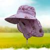 Sombrero de sol de ala ancha para primavera y verano, sombrero de sol para secado al aire libre en granja, sombrero de sol con protección solar para ciclismo, sombrero de té con máscara a prueba de polvo para mujer