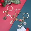 Chaveiro de Natal Transfronteiriço Europeu e Americano Liga de Zinco Pingente de Gota de Óleo Pingente Decorativo para Bolsa de Corrente Acessórios Fofos Joias