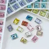 Cristal Dongzhou 8*10 Rocas Medianas Azúcar Cristalizado Pedrería para Uñas Rectangular Ángulo Recto Cubo de Azúcar Fondo Puntiagudo Brillante Vidrio K9 Accesorios para Uñas