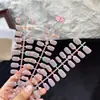 Arte de uñas cruzado colorido estilo francés, disponible en todos los tamaños, no necesita limado ni pulido, pegatinas de uñas sin costuras, puntas de uñas francesas removibles, venta al por mayor