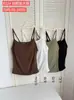 Camisole feminina plus size de comércio exterior, oversized, com alças finas e sutiã embutido, pode ser usada sozinha como um top moderno