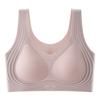 Ropa interior sin costuras líquida delgada para mujer, cómoda, a prueba de golpes, estilo chaleco, realce para busto pequeño, anti-flacidez, sostén