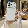 Funda de Teléfono TPU con Ventana Grande y Correa Fina Adecuada para Apple 17Promax Color Sólido Estilo 16 Ins 15/11 Dopamina
