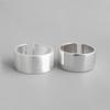 JB1005 Anillo Estilo Coreano Plata de Ley 925 Simple Joker Plata Brillante Anillo Ancho de 9 mm Anillo