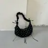 2026 Nuevo Estilo Coreano Moda Nicho Retro Lunares Bolso de Axila Gran Capacidad Casual Simple Bolso de Hombro Cruzado
