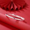 Pulseira feminina S999 palavra impressa prata trevo de quatro folhas moda personalidade para enviar namorada para enviar amigas presente de aniversário