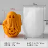 Jiahui Mei Halloween Fantasma Calabaza Vela Aromaterapia de Habitación Molde de Silicona DIY Portavelas de Calabaza Tridimensional Herramienta de Pulido