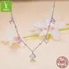 Yinziyun Nueva Cadena para Clavícula de Diamante Mosang de 1 quilate para Mujer, Lujo Ligero, Sentido de Alta Gama, Collar de Plata s925 MSN009