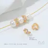 Contas Espaçadoras de Roda com Furo Grande em Zircônia Colorida Preserva Cor, Banhadas a Ouro 14K, Artesanais para DIY, Acessórios para Colar de Corda de Cristal e Pérolas