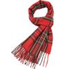 Bufanda de Cuadros Británicos para Pareja de Navidad Bufanda de Cachemir de Cuadros Escoceses Bufanda Cálida