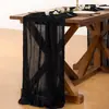 Passadeira de mesa em crepe de fio de Bali decoração de festa de casamento layout de atividade gaze plissada tecido de guardanapo de poliéster fábrica atacado