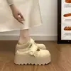 Mules cerrados para mujer 2026 nuevos zapatos de verano para exteriores que aumentan la altura, zapatos de Mary Jane de suela gruesa versátiles para salir