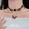Collar Nuevo de Mariposa con Borlas de Verano para Mujer, Diseño Único con Artesanía Pesada, Cadena Dulce y Fresca para Clavícula con Cuentas