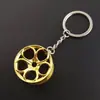 [Jiayi] Llavero de modificación de coche transfronterizo redondo hierba de cinco hojas rueda de loto aleación de zinc accesorios metal