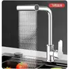 Torneira Raindance para Pia de Cozinha Água Quente e Fria Torneira para Lavatório de Bancada Água Quente e Fria Rotativa Quatro Posições Universal