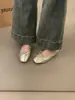 Primeiro encontro! Sapatos baixos confortáveis! Laço francês, decote baixo, sola macia, para ir ao trabalho, versátil, Mary Janes estilo coreano, balé, com ar de fada