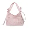 Estilo Caliente de Verano 2025 Casual Bolso de Hombro Estilo Ballet con Lazo Bolso de Hombro Bordado con Letras de Dama Elegante