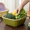 Juego de 6 Piezas de Lavabo para Verduras, Colador, Frutero, Cesta de Frutas para el Hogar en la Cocina, Cesta para Lavar Verduras de Mesa de Café en la Sala de Estar, Bandeja de Frutas, Plato para Frutas