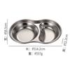 Fonte fabricantes 304 aço inoxidável coreano tempero prato multi-grid dip prato criativo picles prato churrasco loja sabor prato