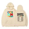 Suéter holgado informal de terciopelo con capucha, ropa de pareja con estampado de HARRY STYLES para hombre y mujer, 2023