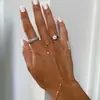 Amazon Transfronterizo Nuevo Pulsera de Gota de Agua de Zircón Pulsera de Cadena de Guantes de Moda Joyería Versátil Diaria Verano 2024