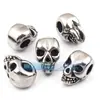 Accesorios de joyería DIY acero inoxidable acero de titanio ojo vacío calavera apto para pulsera de cordón de cuero de 5 mm 6 mm