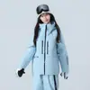 Conjunto de Traje de Esquí para Mujeres y Hombres, Impermeable para Snowboard, Engrosado, Costuras Completamente Selladas, Traje de Nieve Profesional Conjunto de Parte Superior y Pantalones 3L