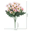 Ramo de flores artificiales de manzanilla y margarita, multicolor y que no se decolora, adecuado para bodas y decoración del hogar, accesorios para fotos