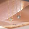 Collar de Burbuja de Diamante Solitario de Plata Esterlina 925 para Mujer ins Lujo Ligero Diseño Nicho Cadena de Clavícula de Alta Gama 2022 Nuevo Venta al por Mayor