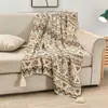 Toalha de Mesa de Cabeceira para Pousadas, Manta de Tricô Decorativa na Extremidade da Cama, Manta na Extremidade da Cama Específica para Hotéis, Caminho de Cama de Hotel, Capa de Cama
