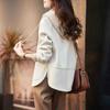 Abrigo de lana nuevo de otoño e invierno para mujer, diseño de talla grande, holgado, ajustado, falso, de dos piezas, con capucha, abrigo de dragón y fénix Nie