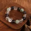 Nuevo Pulsera de Cristal Verde Estilo Chino con Piedra de Hielo, Accesorios de Torre de Cubo de Azúcar de Cristal Blanco, Pulsera de Alta Gama para Mujer, Venta al por Mayor