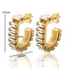 Brincos em forma de U europeus e americanos Jóias Moda Personalidade Temperamento All-match Vento Frio Galvanoplastia de Diamante Completo Brincos Simples Sem Cor